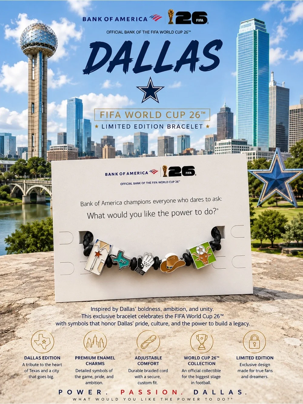 FIFA World Cup 26 regular Dallas Limited Edition Bracelet - Multicolor